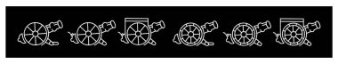 cannon artillery logo design vector icon,Museum  cannon symbol stock vector ,icons for design on black background
