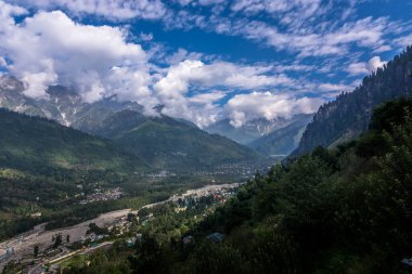 Manali, Himachal Pradesh, India - 01 September 2021 : Manali in Night View.