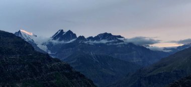 Himachal, India - July 11th, 2022 : Beautiful Landscape of Himalayan Range, Mountains in India, Nature Photo