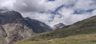 Himachal, India - July 11th, 2022 : Beautiful Landscape of Himalayan Range, Mountains in India, Nature Photo