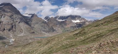 Himachal, India - July 11th, 2022 : Beautiful Landscape of Himalayan Range, Mountains in India, Nature Photo
