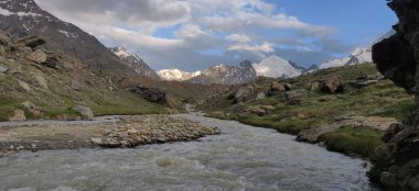 Himachal, India - July 11th, 2022 : Beautiful Landscape of Himalayan Range, Mountains in India, Nature Photo