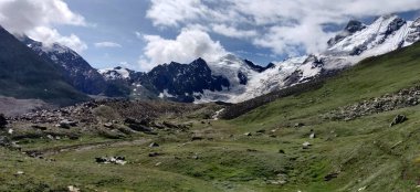 Himachal, India - July 11th, 2022 : Beautiful Landscape of Himalayan Range, Mountains in India, Nature Photo