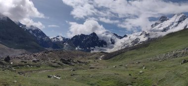 Himachal, India - July 11th, 2022 : Beautiful Landscape of Himalayan Range, Mountains in India, Nature Photo