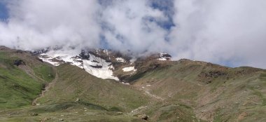 Himachal, India - July 11th, 2022 : Beautiful Landscape of Himalayan Range, Mountains in India, Nature Photo