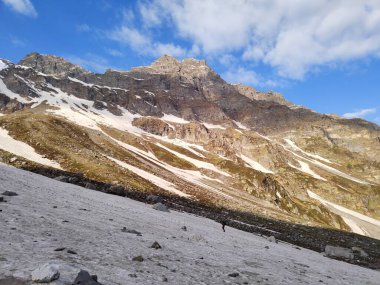 Himachal, India - June 9th, 2022 : the view of Himalayas in Hampta Trek in Manali