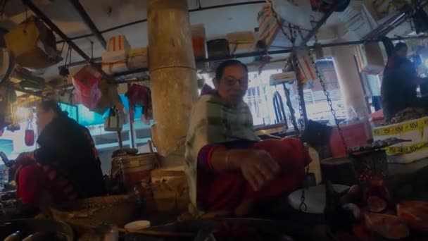 Pohled Trh Ima Manipur — Stock video