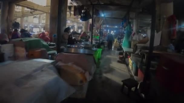 Wnętrze Rynku Ima Manipur — Wideo stockowe