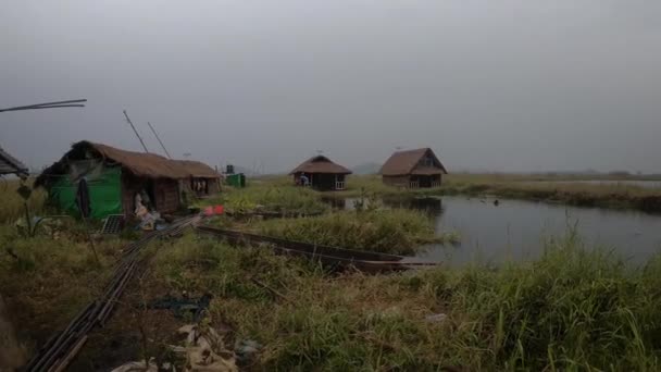 Вид Берега Локтак Манипур — стоковое видео