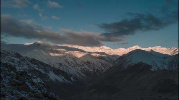 Хронологія Сходу Сонця Над Білими Горами Гімалайському Регіоні — стокове відео