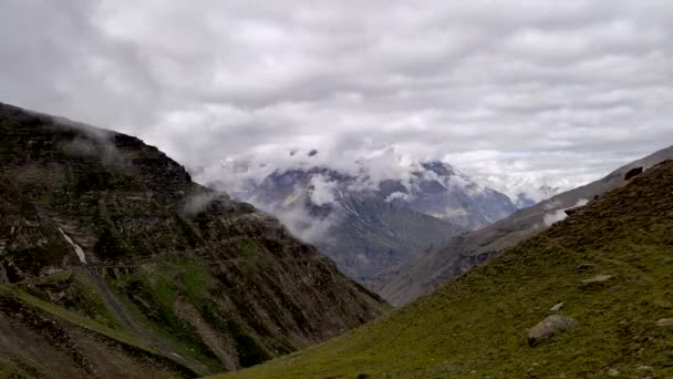 Timelapse Des Nuages Sur Les Montagnes Himachal — Video