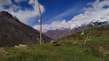 Tibet bayrağı üzerinde hareket eden bulutlarName