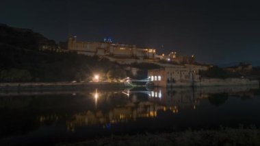 Gece Kehribar Kalesi 'nin Zamanı, Jaipur, Rajasthan