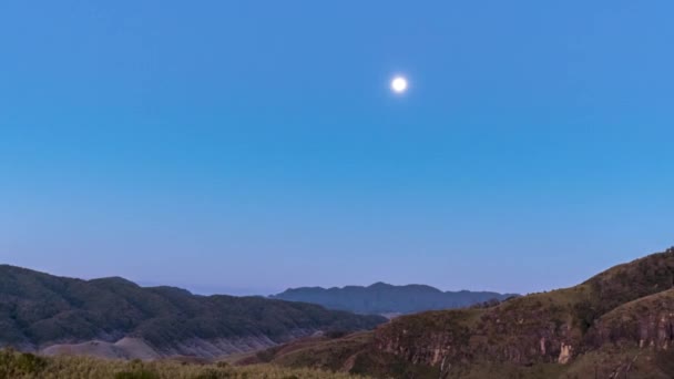 Время Восхода Восхода Луны Долине Дзукоу Нагаленд — стоковое видео