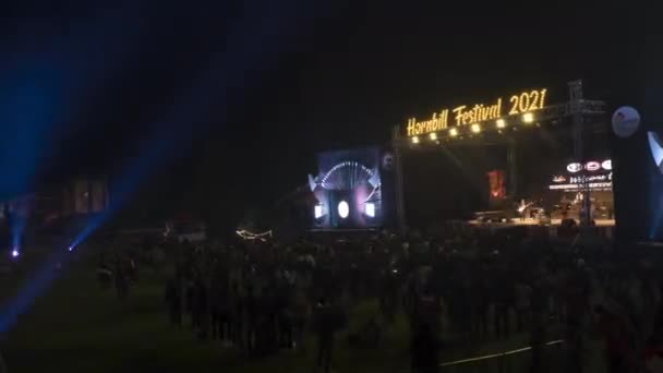 Hornbill Festival Night Timelapse Nagaland — Stockvideo