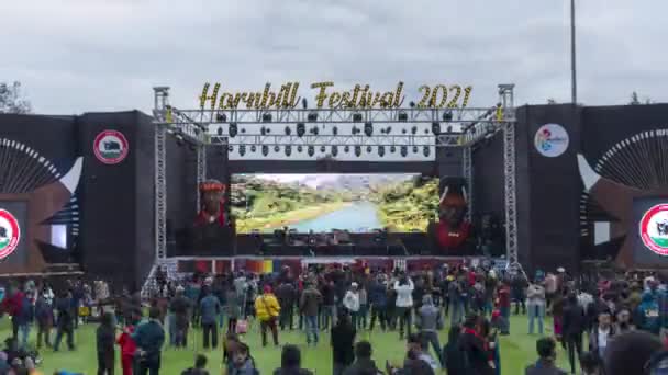 Hornbill Festival Giorno Notte Timelapse — Video Stock