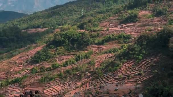 Timelapse Van Dramatisch Zonlicht Bergvelden Nagaland — Stockvideo