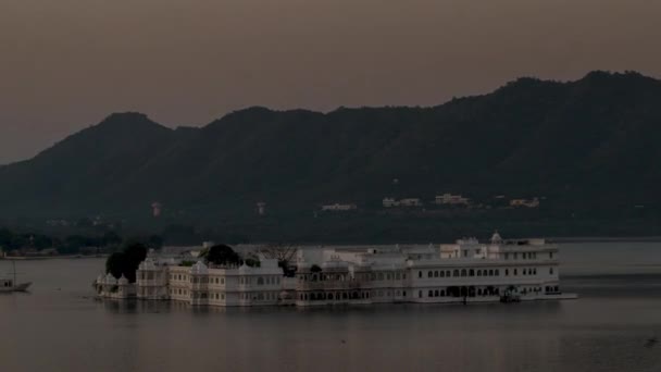 Timelapse Sunrise Udaipur City Palace Rajasthan India — Stock Video