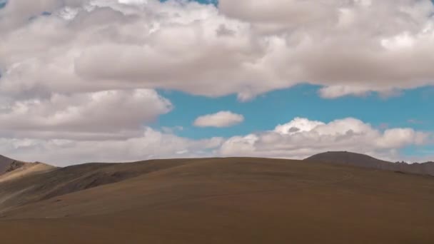 Felhők Árnyékok Időeltolódása Ladakh Zord Tájain — Stock videók