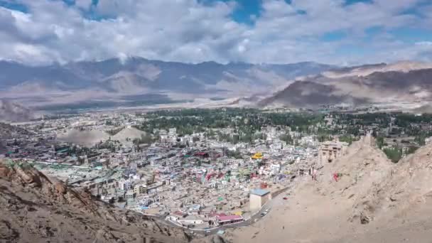 Timelapse Skyer Skygge Barske Landskaber Ladakh – Stock-video