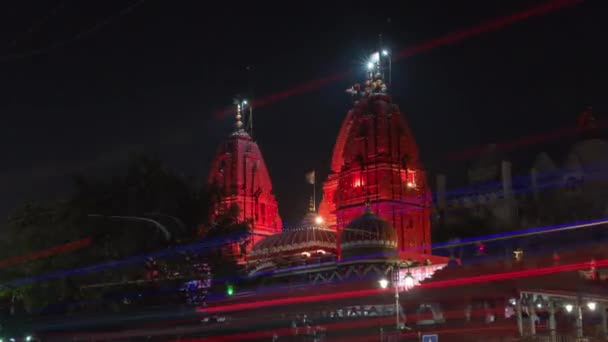 Jain Lal Mandir Timelapse Chandni Chowk Delhi Inde — Video