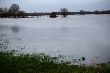 Köyün kırsal kesimindeki Niederlangen, bölge büyükelçiliği, daha düşük saksafon, Almanya - doğal afet