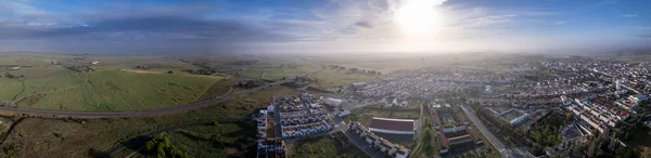 Панорамный Вид Типичную Деревню Кастро Верде Воздуха Сельской Местности Алентежу — стоковое фото