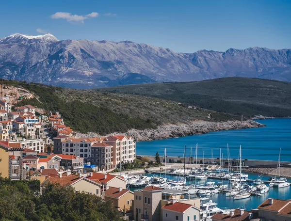 Bucht Von Lustica Montenegro Der Adriaküste Blick Auf Die Stadt — Stockfoto