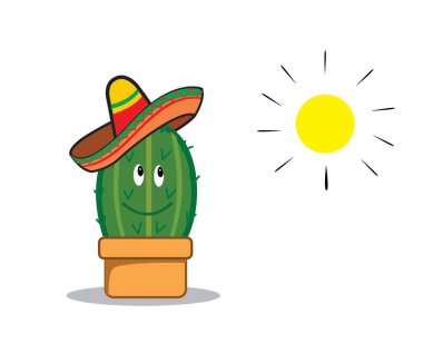 Meksika şapkalı kaktüs bitkisi.