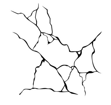 cracked wall vector illustration