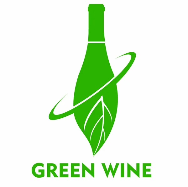 green wine logo design concept