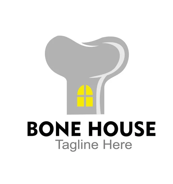 bone house logo design vector isolated on white background