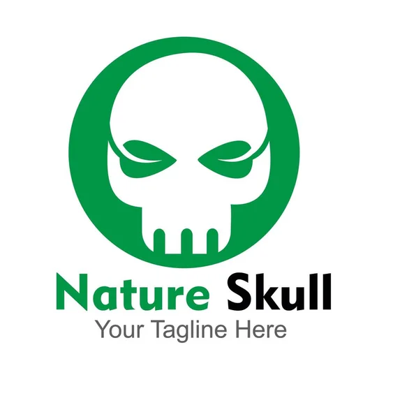 nature skull logo design vector