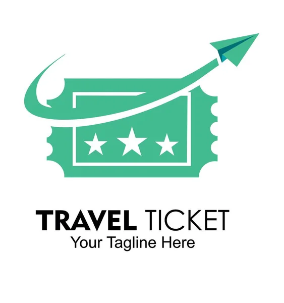 ticket travel logo design concept