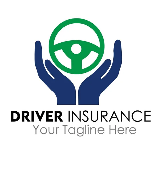 Driver Insurance Logo Design Concept Vector Illustration — Vector de stock