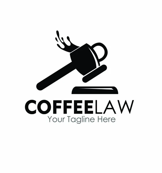coffee law logo design concept vector illustration