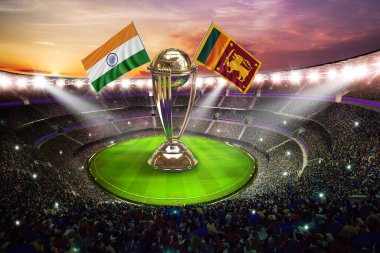 Karaçi, Pakistan, 12 Ekim Icc Kriket Dünya Kupası 2023 bayrakları..