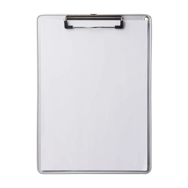 Silver Clipboard Clip Top Papers Single Clipboard Writing Board Papers — Stock Photo, Image