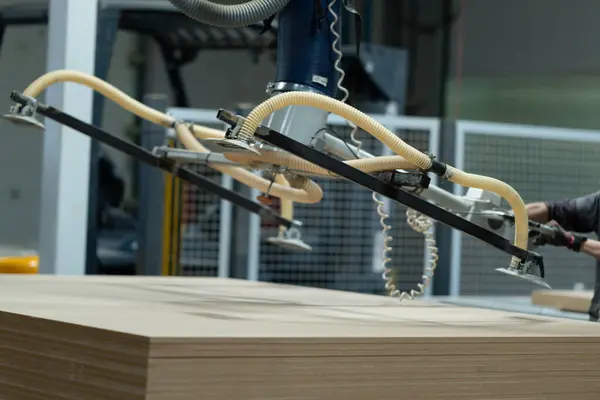 Automação Industrial Robótica Fábrica Industrial Moderna Robôs Com Garra Fabricação — Fotografia de Stock