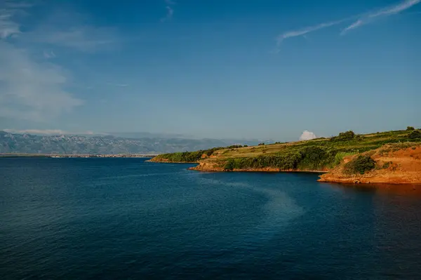Bellissimo Paesaggio Della Croazia Costa Croata Acqua Blu Del Mare — Foto Stock