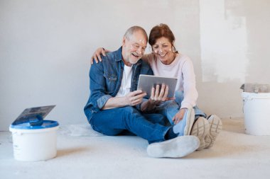 Üst düzey çift evlerini yeniliyor, tablette ilham ve tasarım fikirleri arıyorlar..