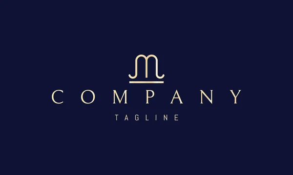 Design Logotipo Dourado Vetorial Qual Uma Imagem Abstrata Monograma Letra —  Vetores de Stock