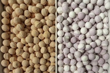 Dual-Colored Bath Bombs  Relaxation Spa Essentials on White Background