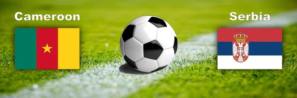 Fußball 2022 Spiel Kamerun Serbien — Stockfoto