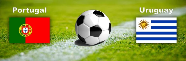 Мяч 2022 Португалия Против Уругвая — стоковое фото