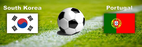Fussball Weltmeisterschaft 2022 Spiel Suedkorea诉葡萄牙 — 图库照片