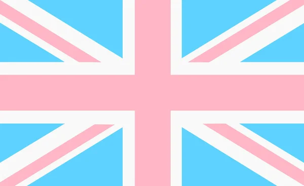 Een Groot Brittannië Transgender Vlag Unie Jack — Stockfoto