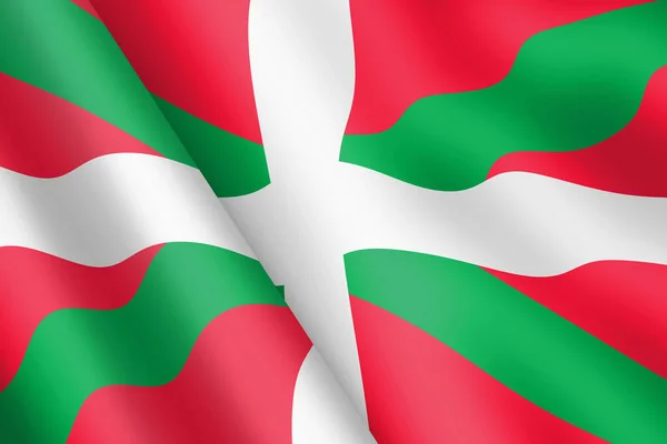 A Basque waving flag 3d illustration wind ripple