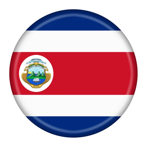 Кнопка Флага Коста Рики Иллюстрация Вырезанием Пути — стоковое фото