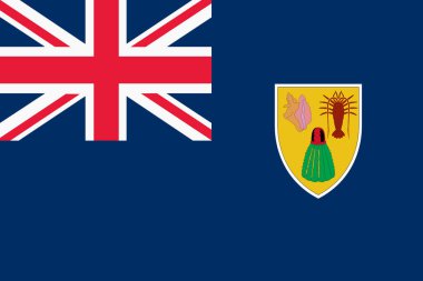 Bir Türkler ve Caicos Adaları bayrak arkaplan illüstrasyonu